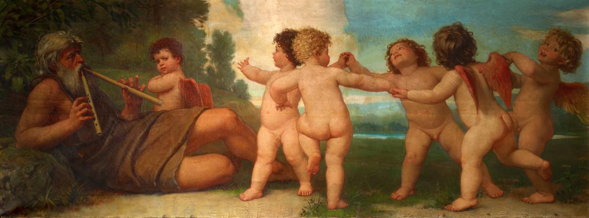Allegorie auf den Frühling. Plafondbild aus dem Treppenhaus der Berliner Villa Tiergartenstraße 27