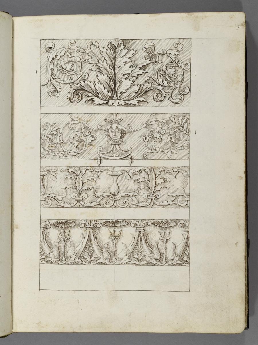 Codex Mantegna, vier Friesdekore