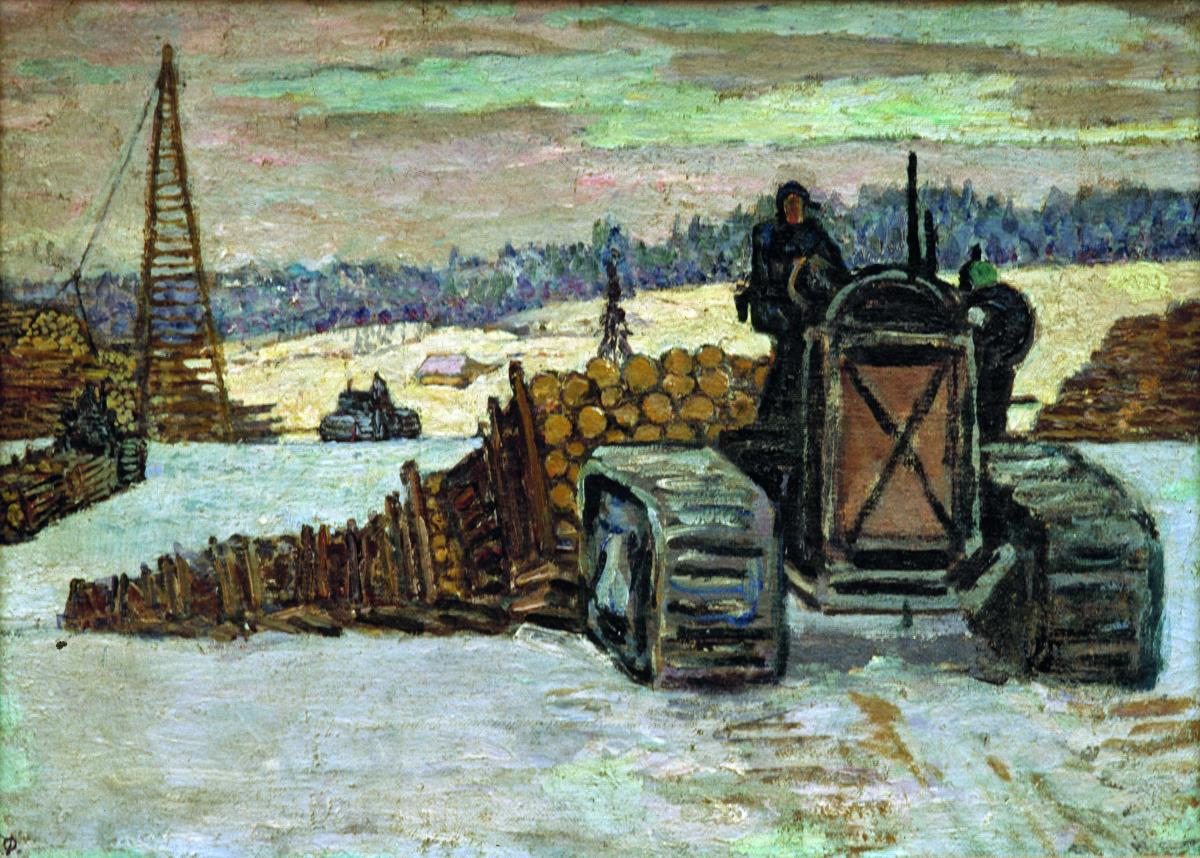 Holztransport in Karelien