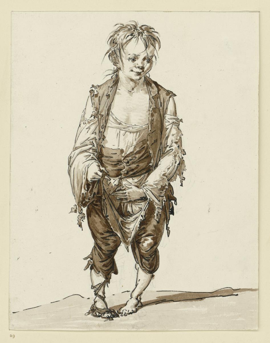 Zerlumpter Bettelknabe