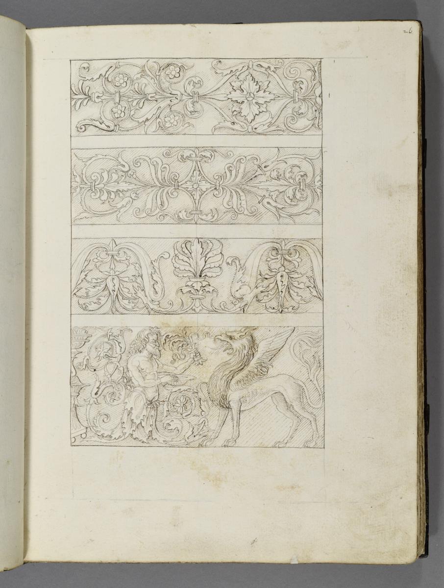 Codex Mantegna, vier Friesdekore