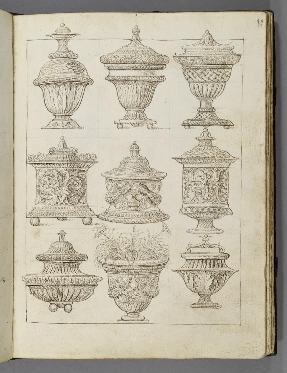 Codex Mantegna, neun Gefäße