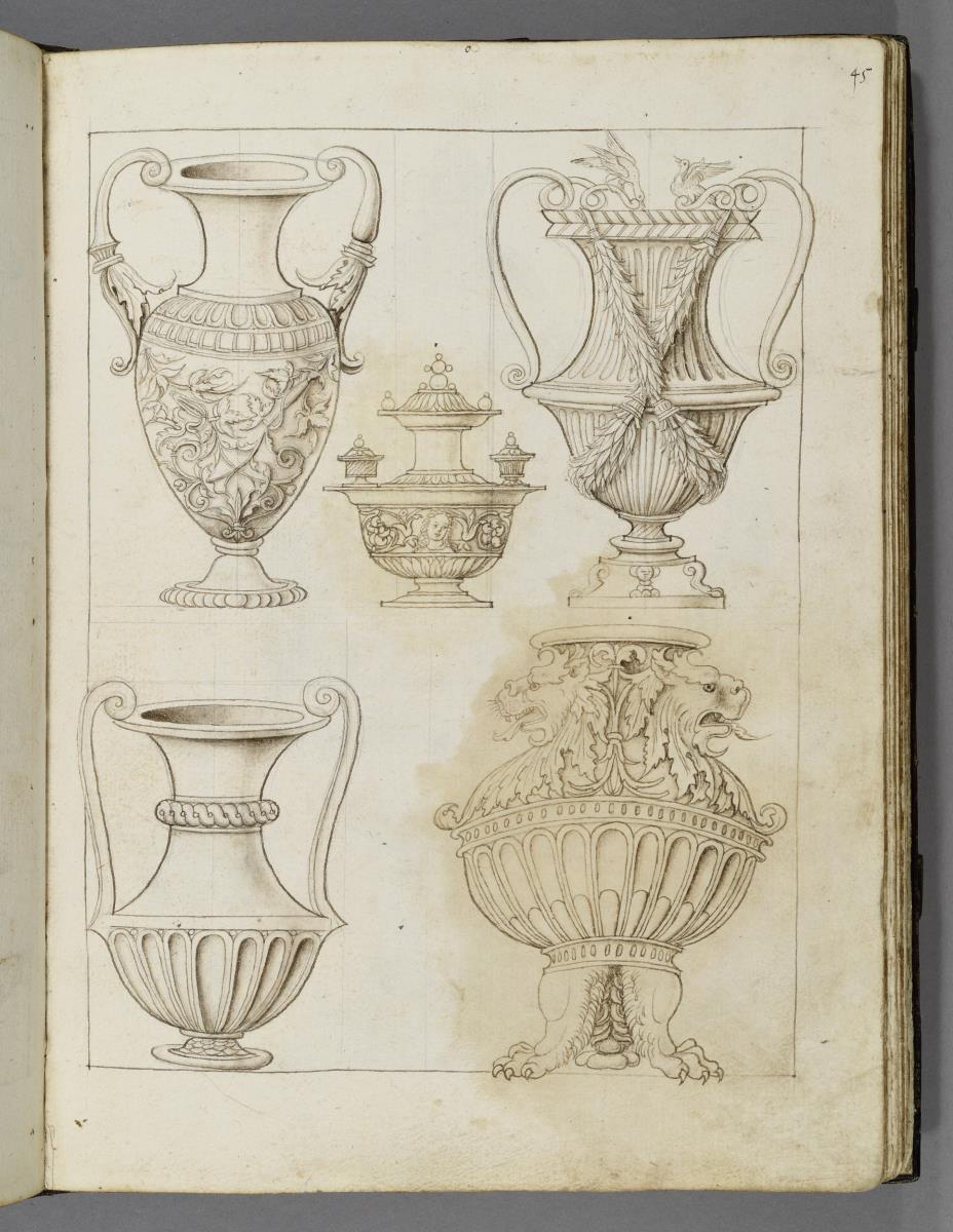 Codex Mantegna, fünf Gefäße