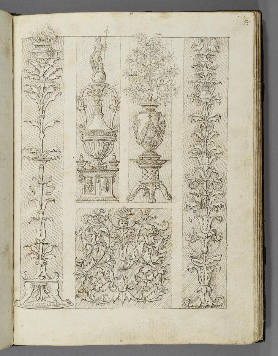 Codex Mantegna, Vasen und Grotesken