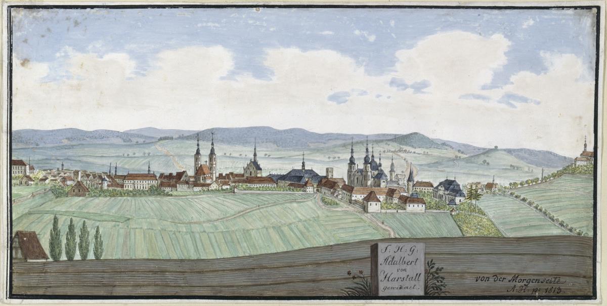 Die Stadt Fulda von der Morgenseite