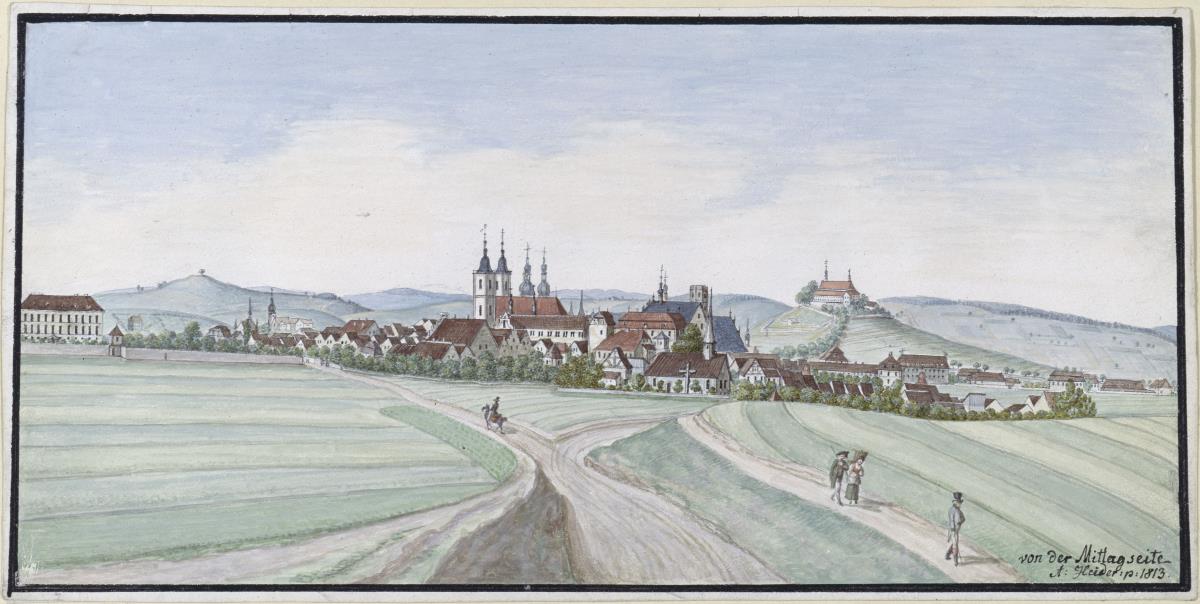Die Stadt Fulda von der Mittagseite