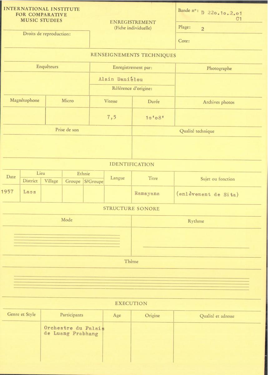 Laos / Ramayana (enlèvement de Sita)