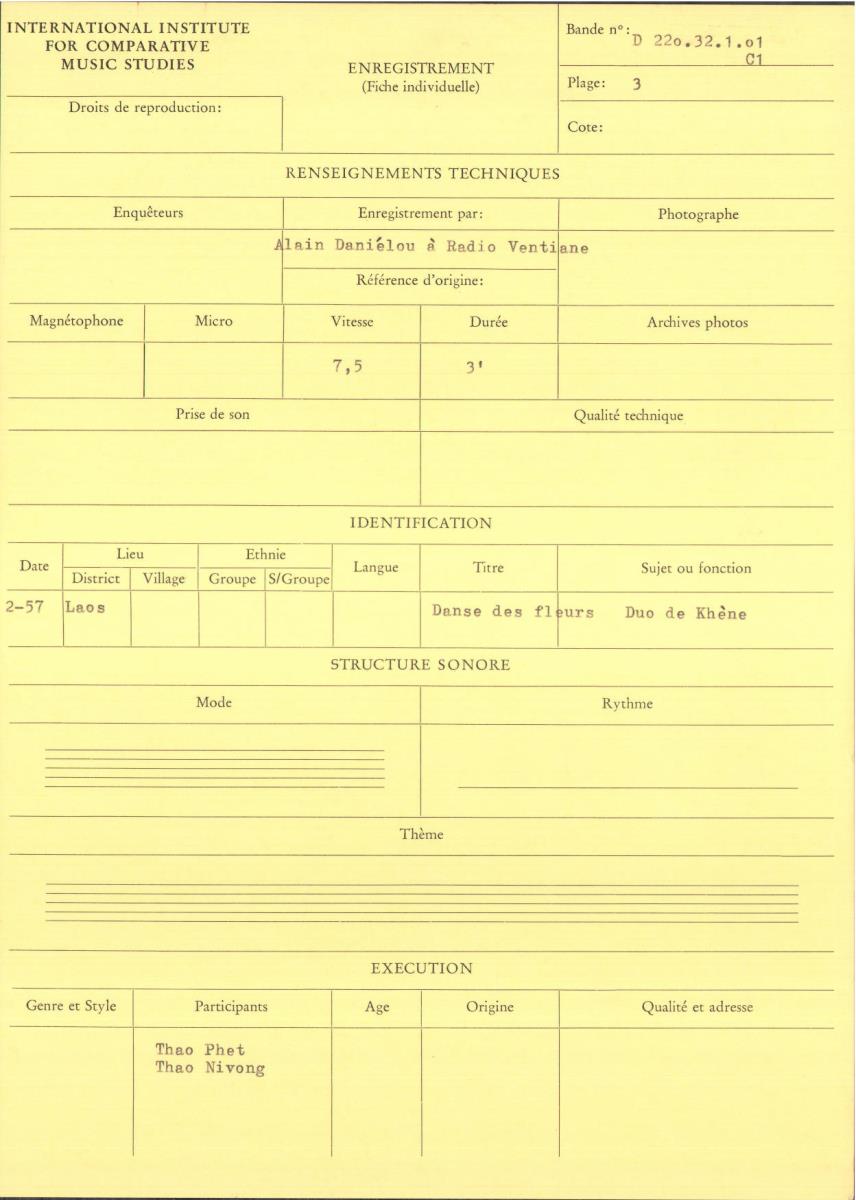 Laos / Duos et Soli de Khène
