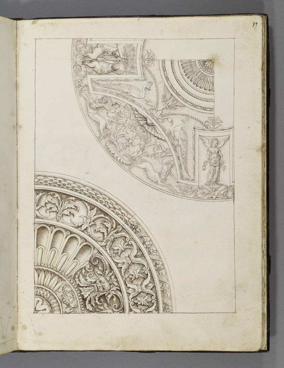 Codex Mantegna, zwei Muster für Prunkschalen
