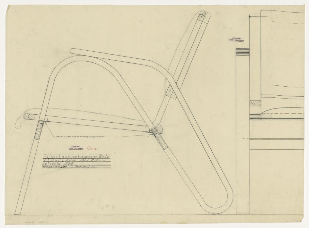 Sessel, Modell 05a (Möbelentwürfe, Sitzmöbel)