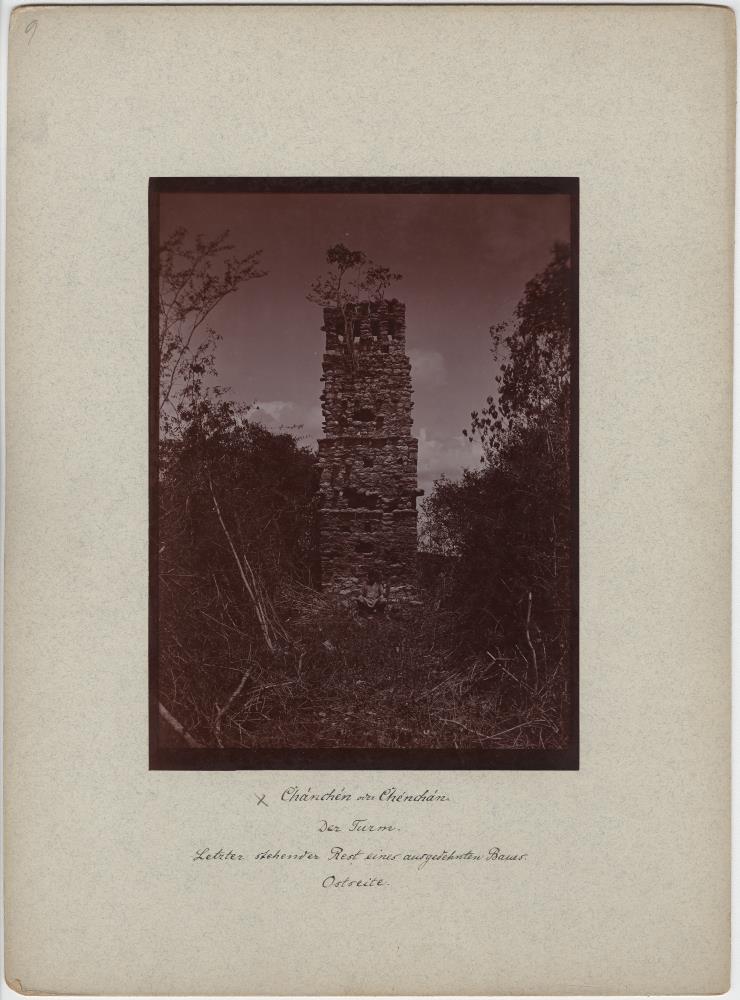 "Der Turm. Letzter stehender Rest eines ausgedehnten Baues. Ostseite."