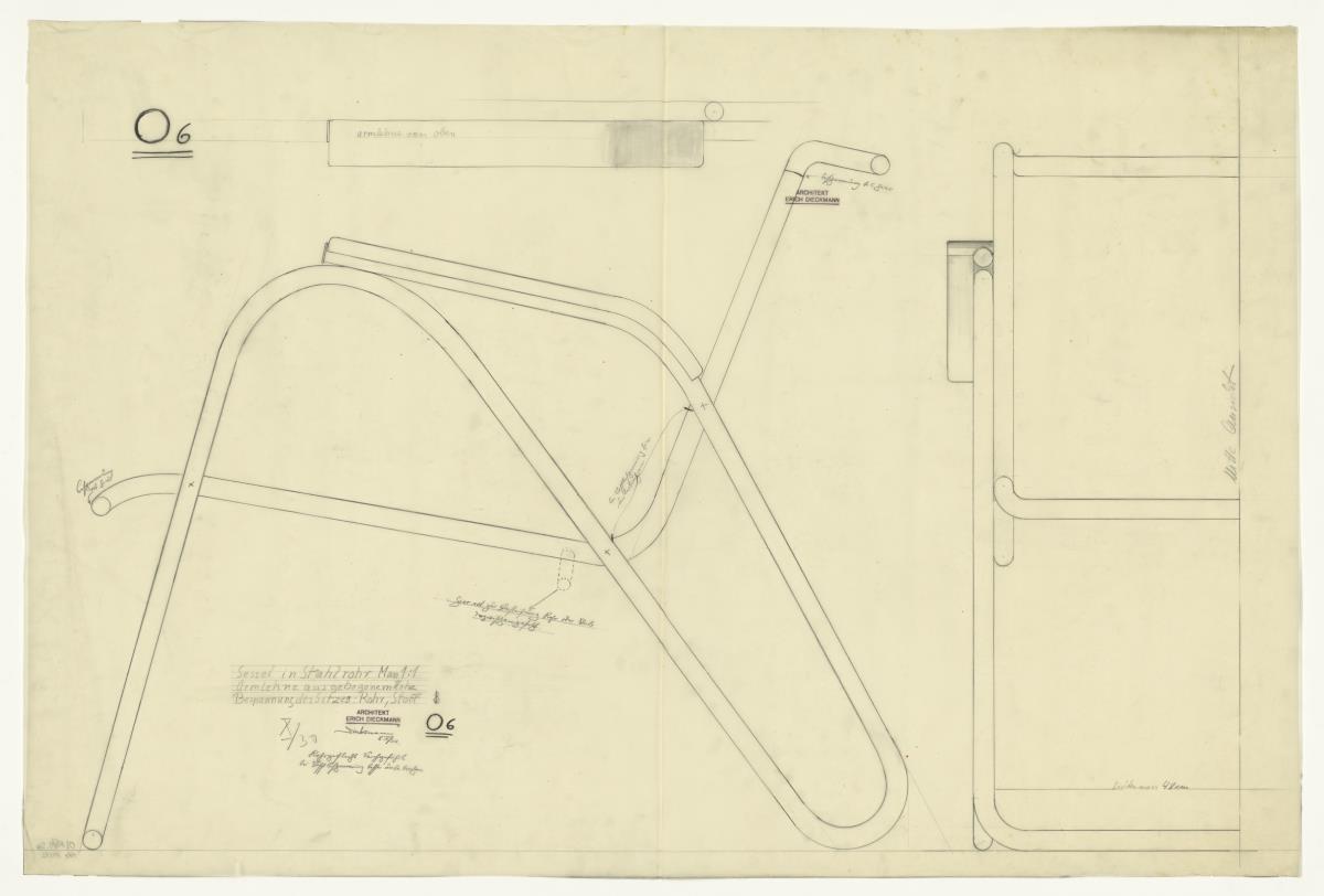 Stahlrohrsessel  Modell 06 (Möbelentwürfe, Stahlrohrmöbel)