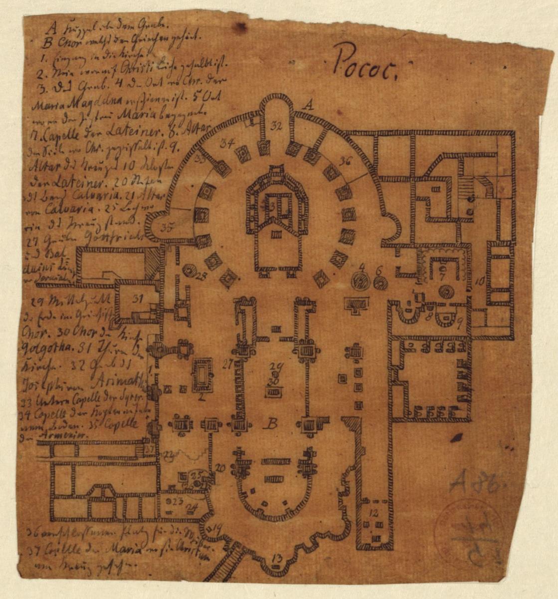 Jerusalem. Grabeskirche. Grundriss