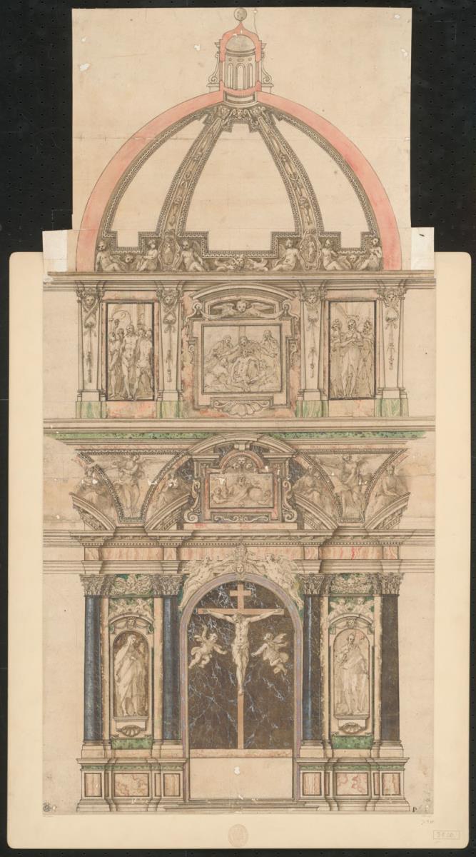 Altarwand einer Kapelle