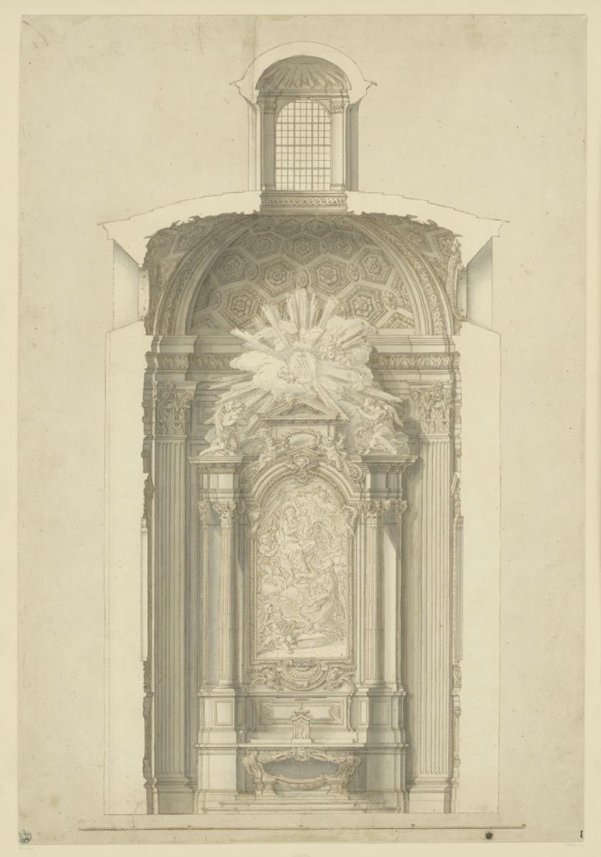 Entwurf für eine Kapelle, Aufriss der Altarnische
