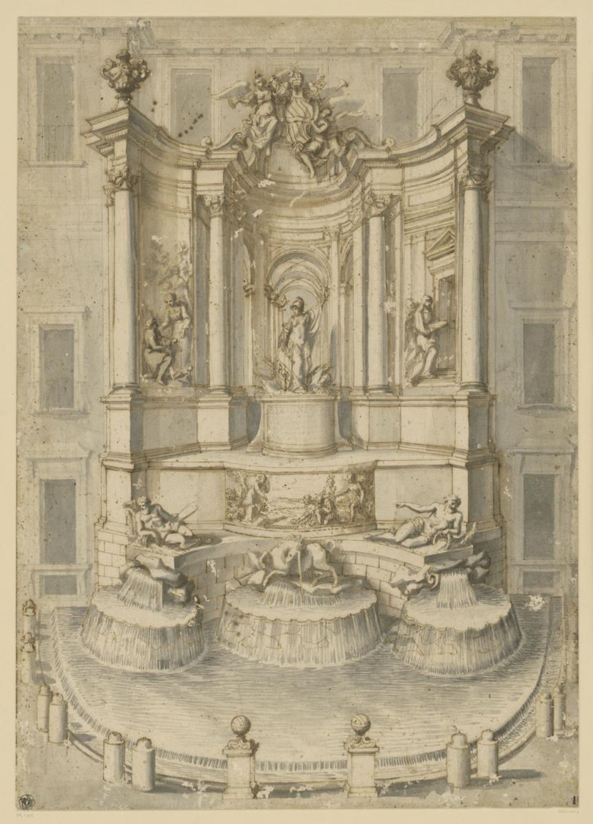Entwurfsvariante Fontana  di Trevi, Rom