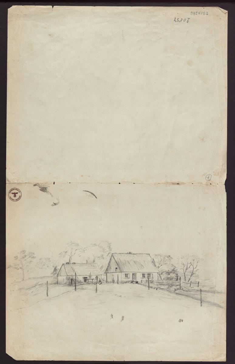 Häuser in winterlicher Landschaft