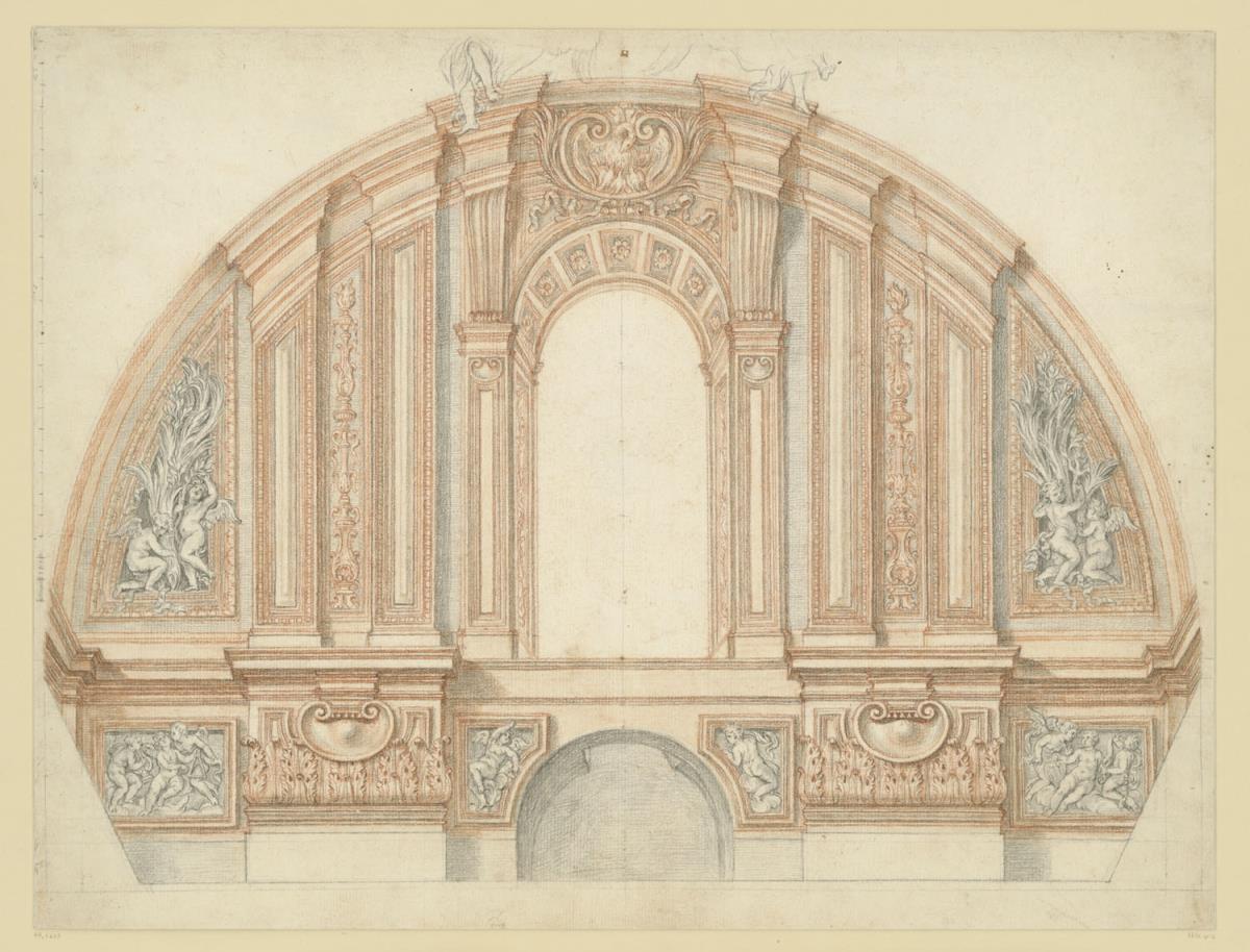 S. Gesù, Innenseite der Fassadenwand