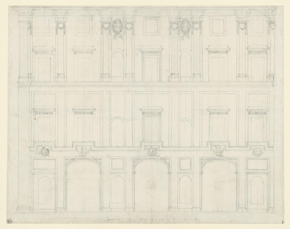 Fassadenaufriss, Palazzo Falconieri