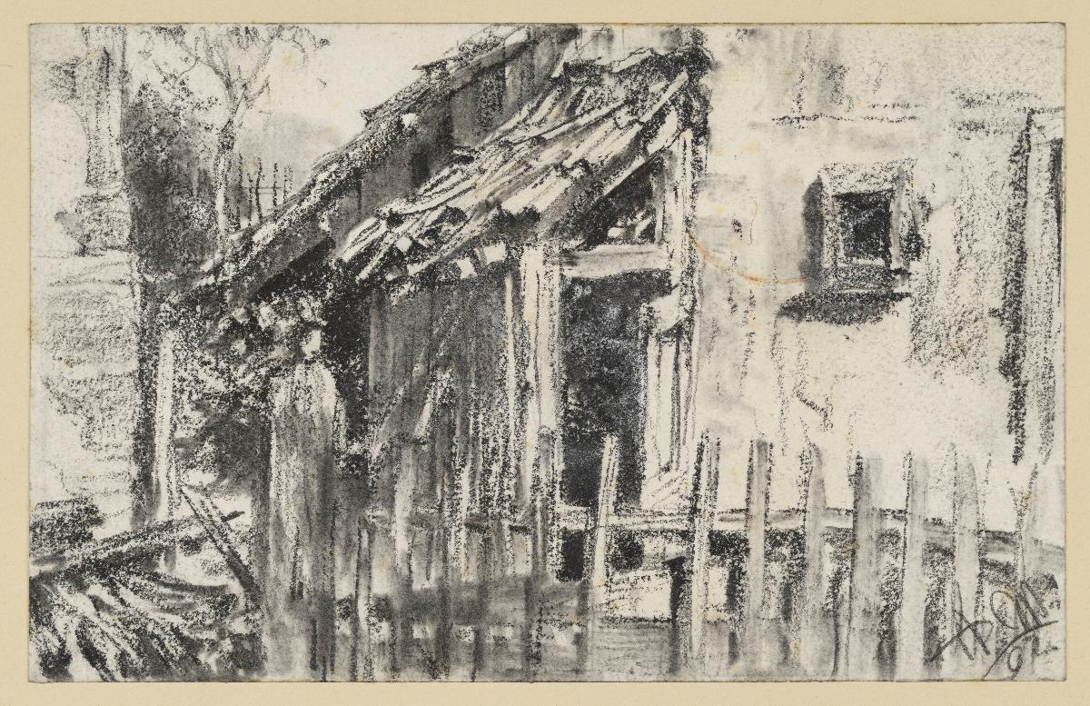 Zaun am Bauernhaus