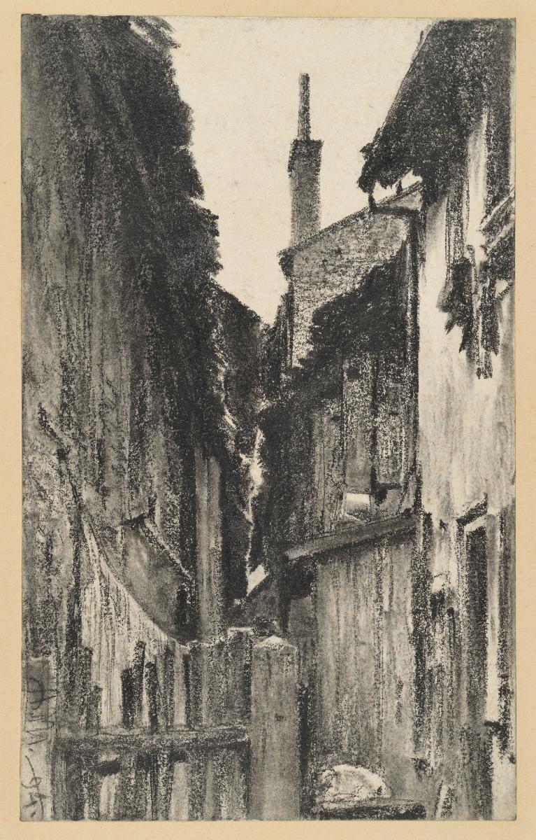 Enge Gasse zwischen Häusern