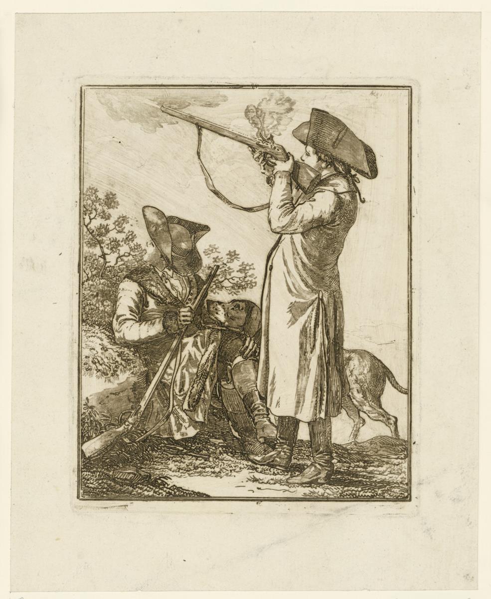 Jäger mit Hund
