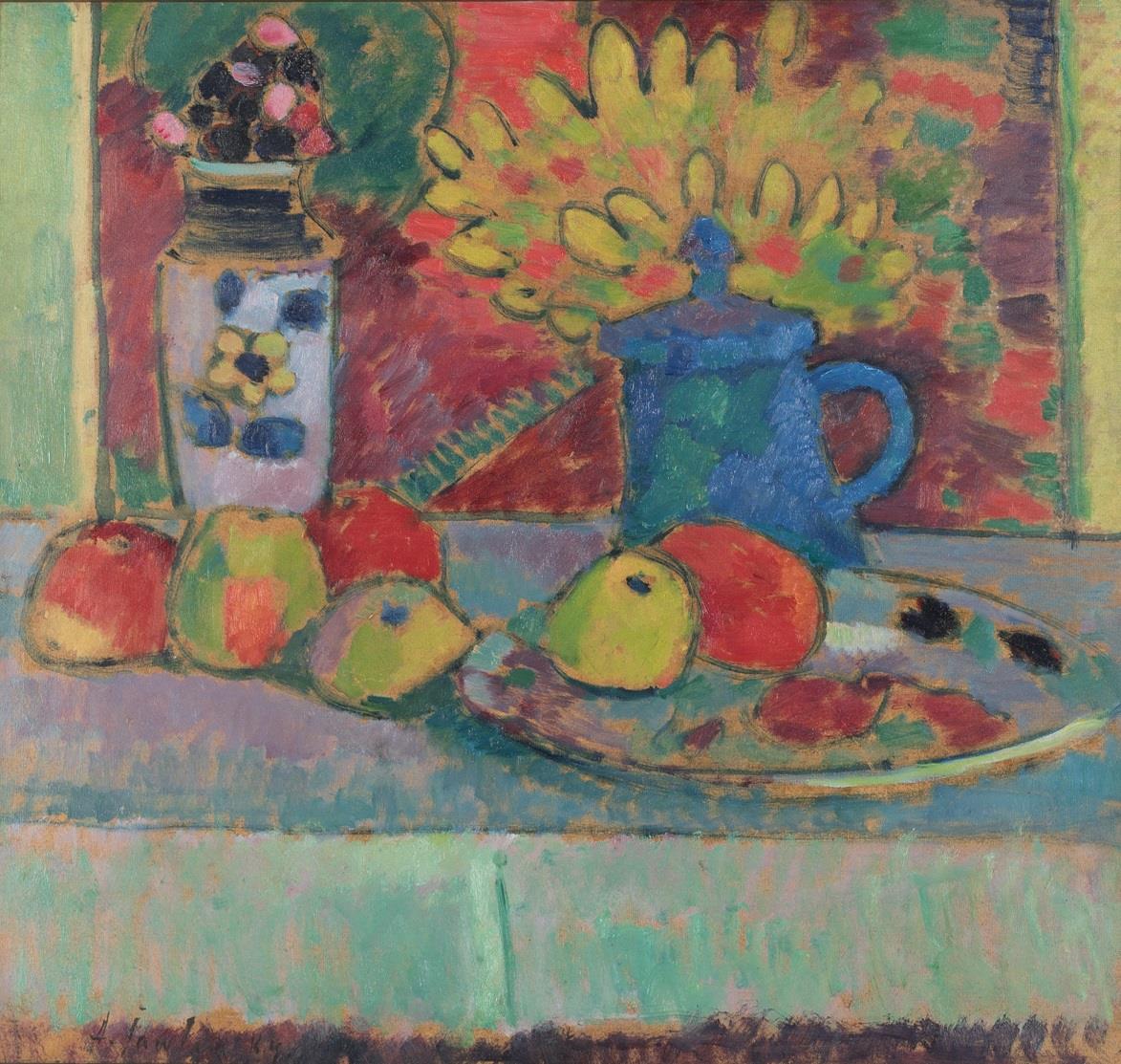 Stillleben mit Blumen und Früchten