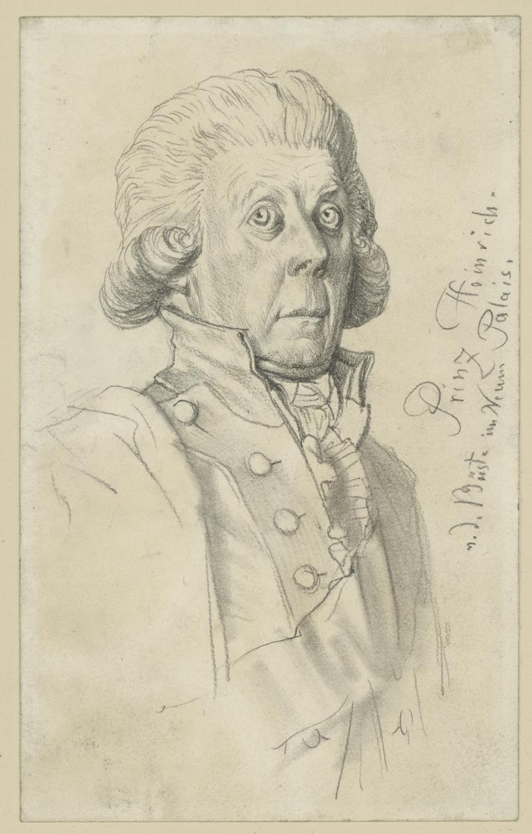 Friedrich Heinrich Ludwig, Prinz von Preußen. Brustbild nach rechts. Nach der Büste im Neuen Palais in Potsdam
