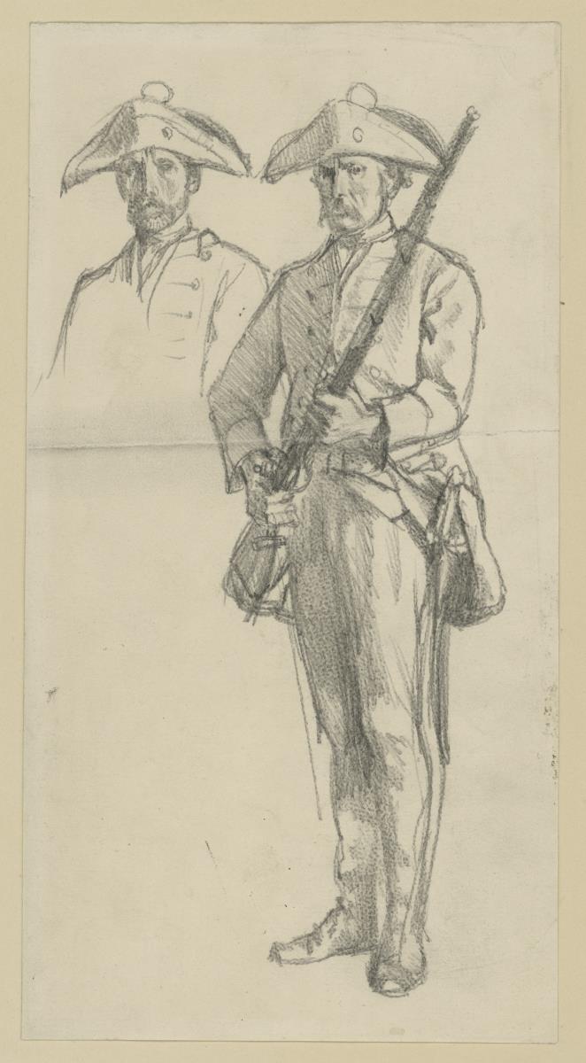 Grenadier mit Gewehr, stehend en face