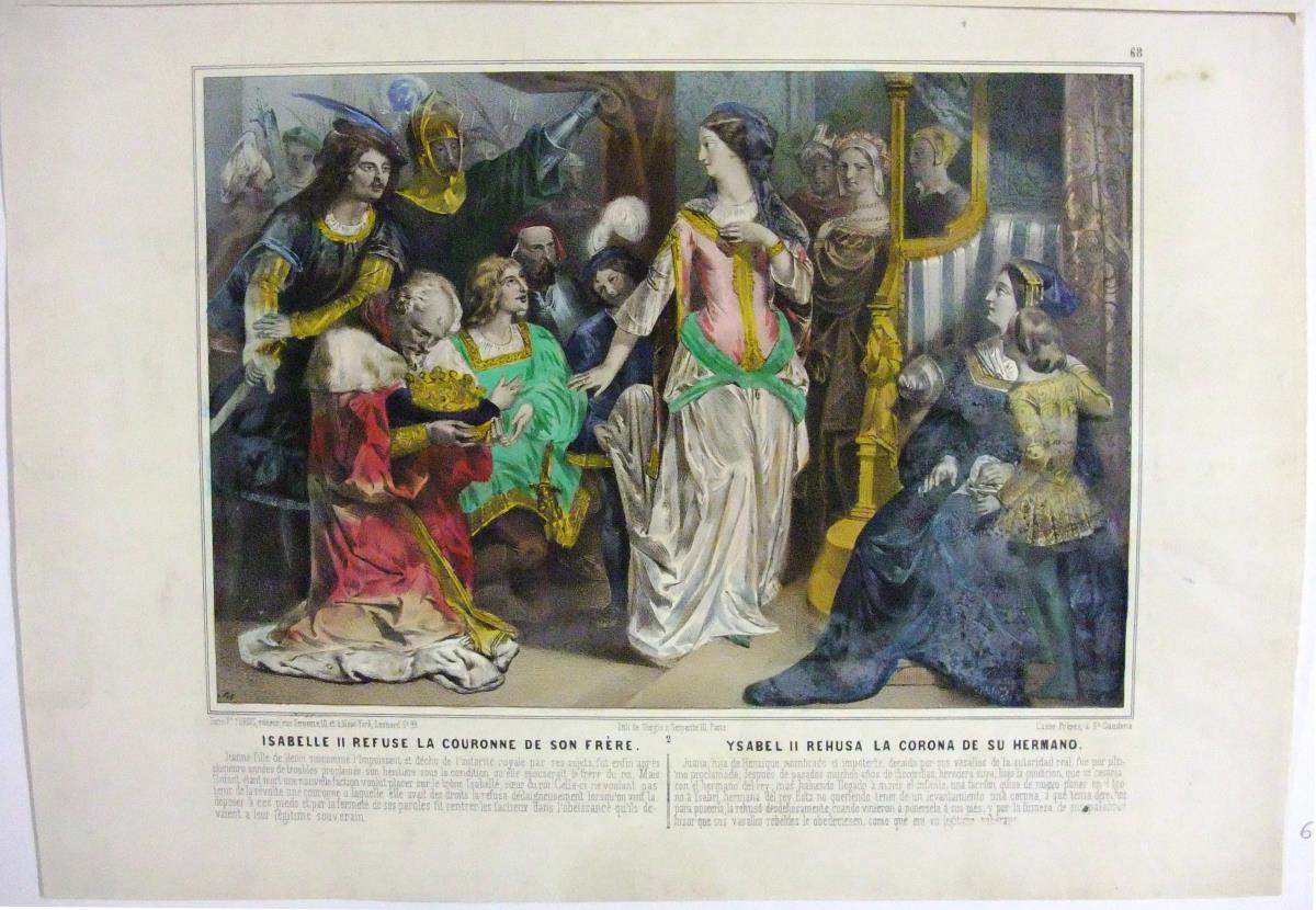 Isabelle II refuse la couronne de son frère. Ysabel II rehusa la corona de su Hermano.