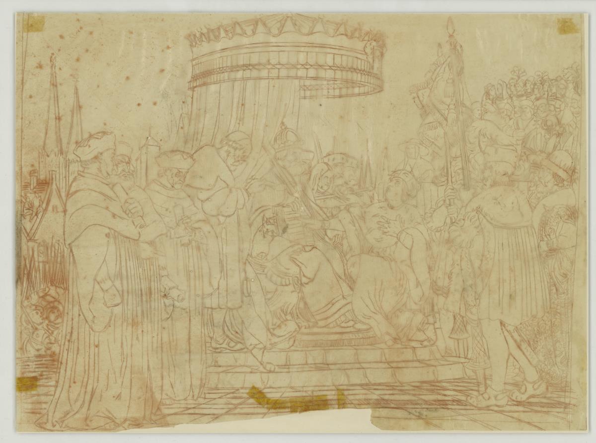 Friedrich Graf von Hohenzollern wird Kurfürst von Brandenburg am 18. April 1417. Entwurf für die "Denkwürdigkeiten aus der Brandenburgisch-Preußischen Geschichte"