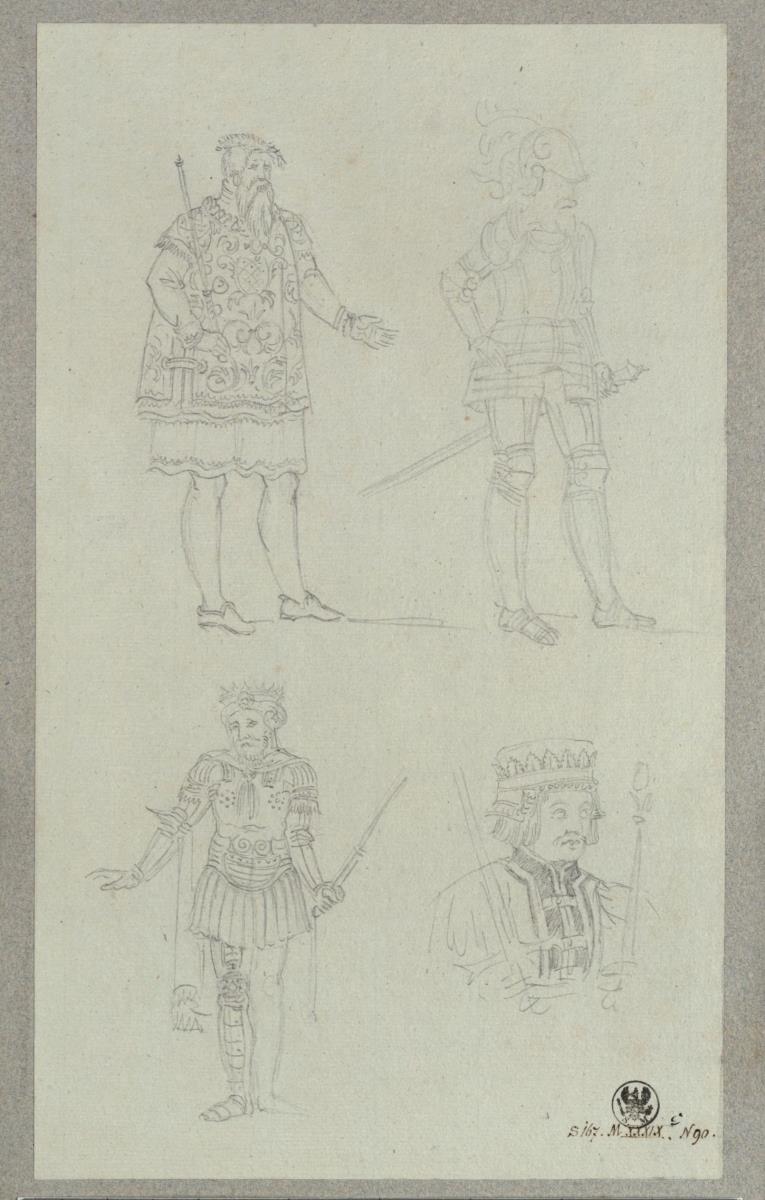 Kostümstudien. König und Ritter