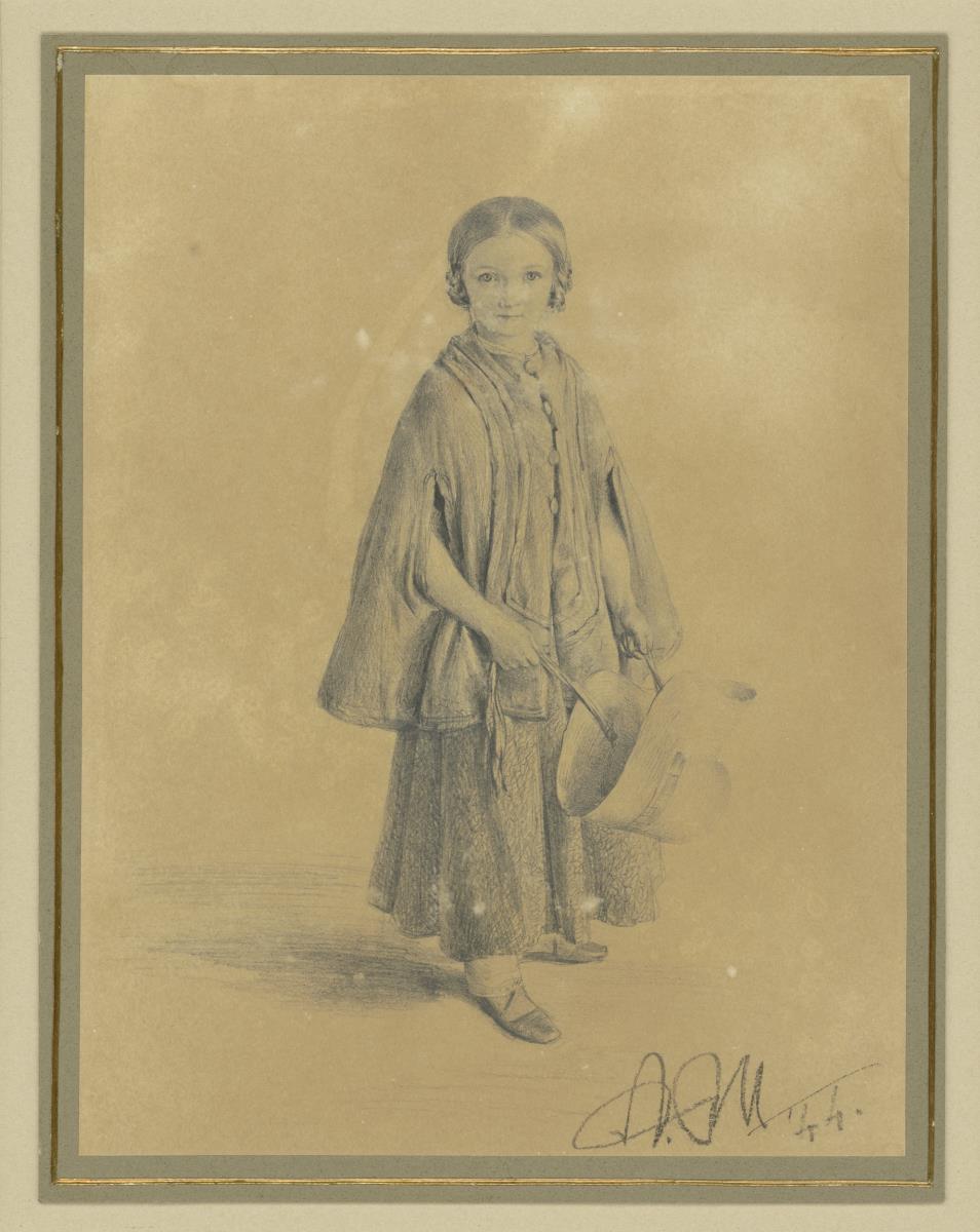 Kinderbildnis der Constanze Beling, geb. Martini. Tochter des Kreisgerichtsrats Carl Martini und dessen Ehefrau Pauline Martini