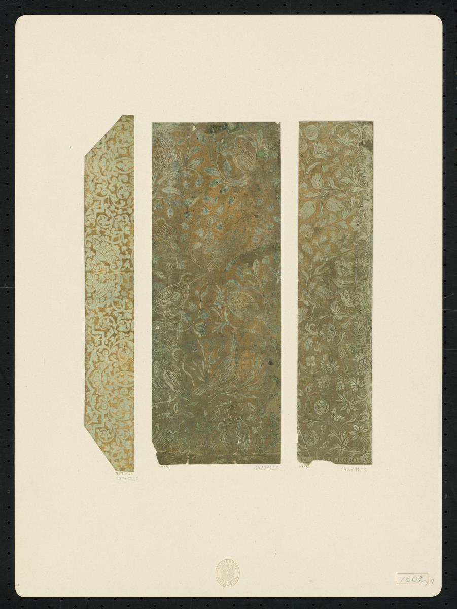 Brokatpapier (Blumenranken mit Früchten)
