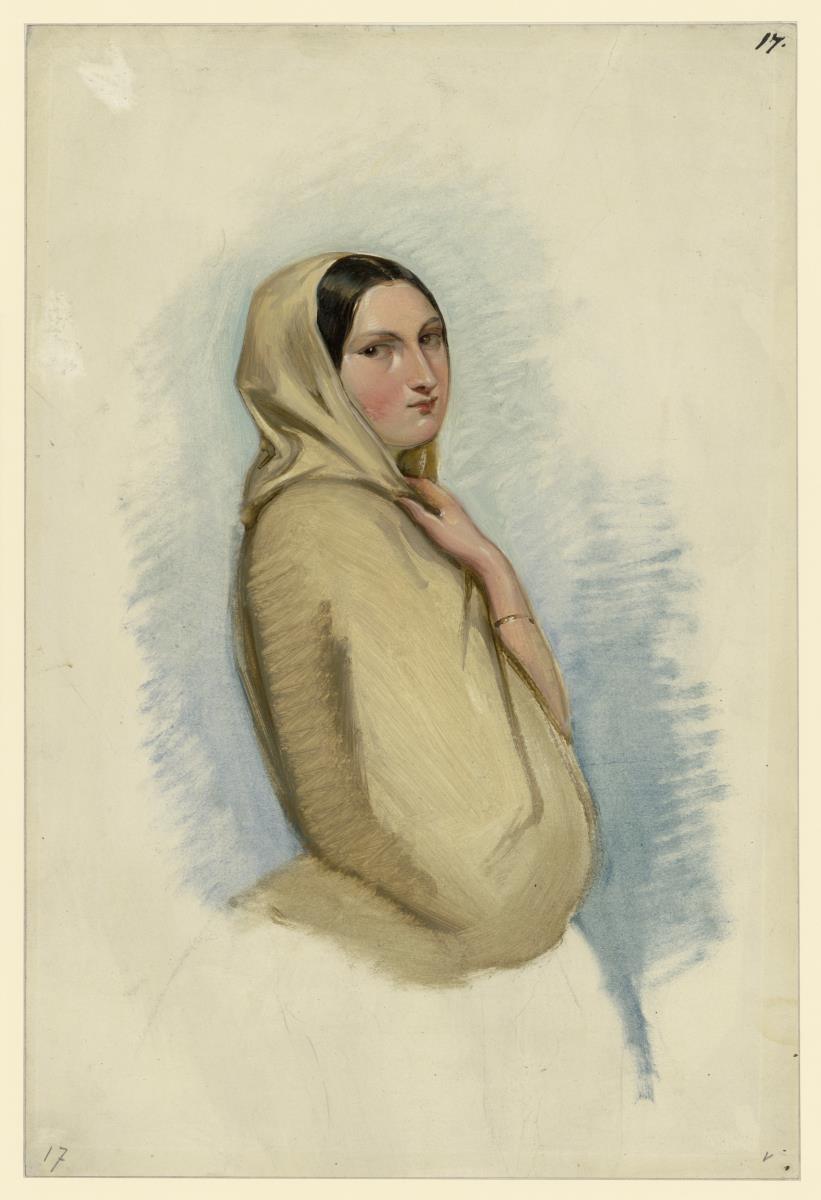 Bildnis einer Mexikanerin in Halbfigur, nach rechts gewendet, Beate