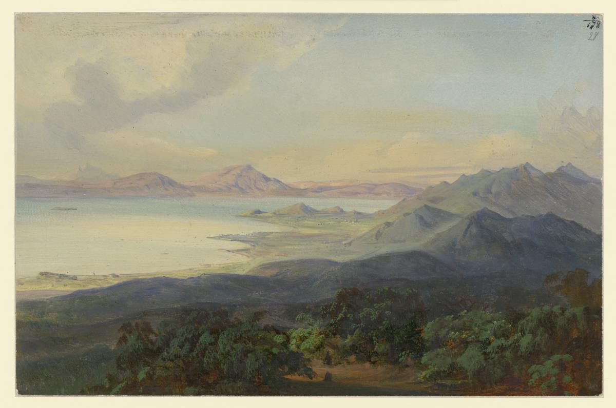 Ufer des Sees von Chapala vom Cerro San Jacinto aufgenommen
