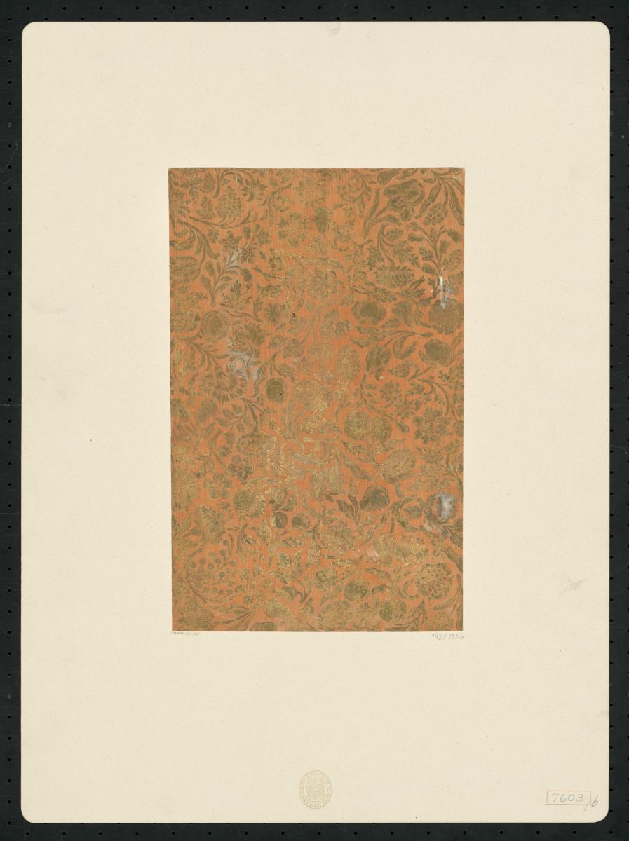 Brokatpapier (kräftige Ranken mit Blüten und Früchten)