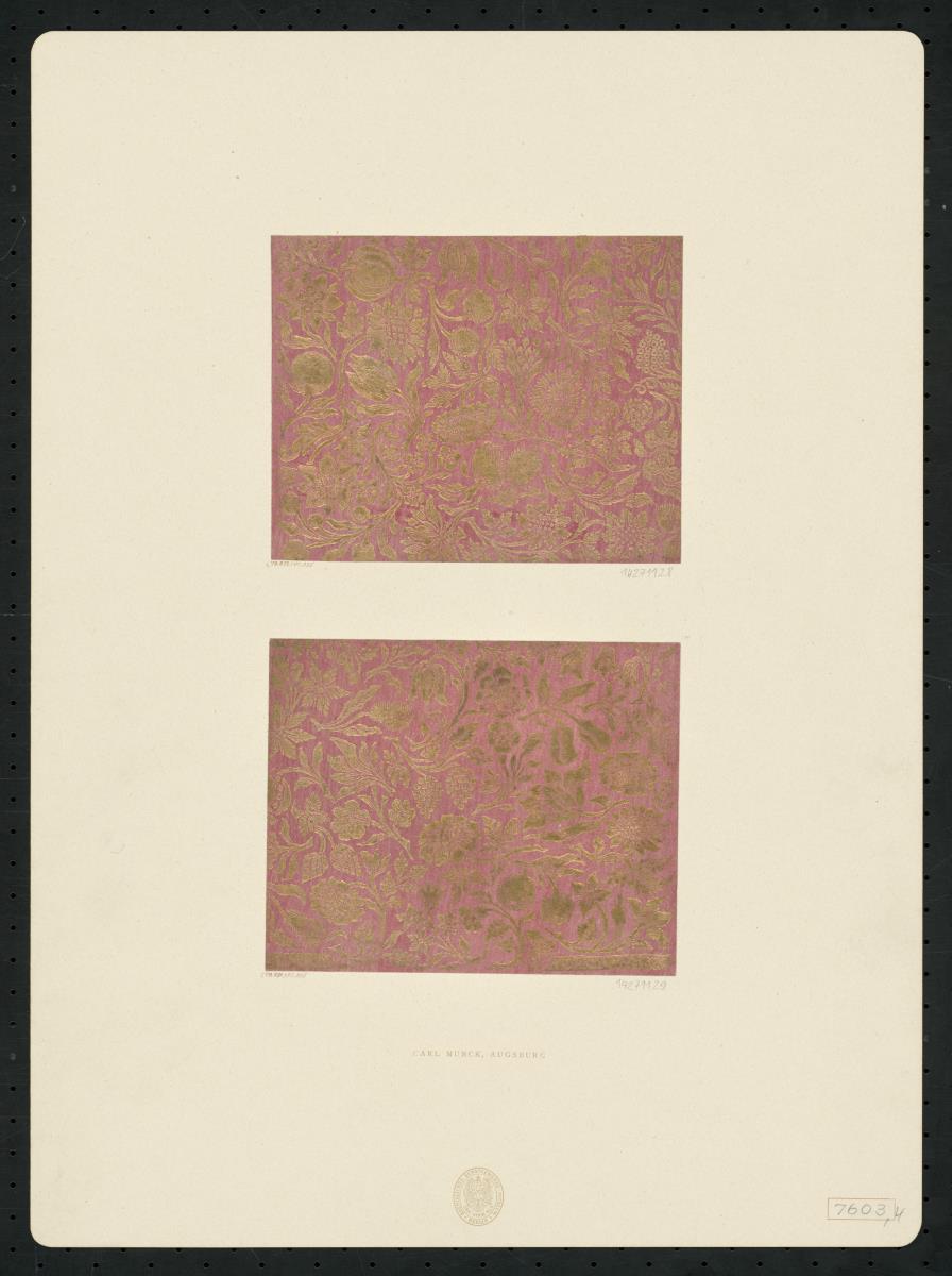 Brokatpapier (kurze Ranken mit Blüten und Früchten)