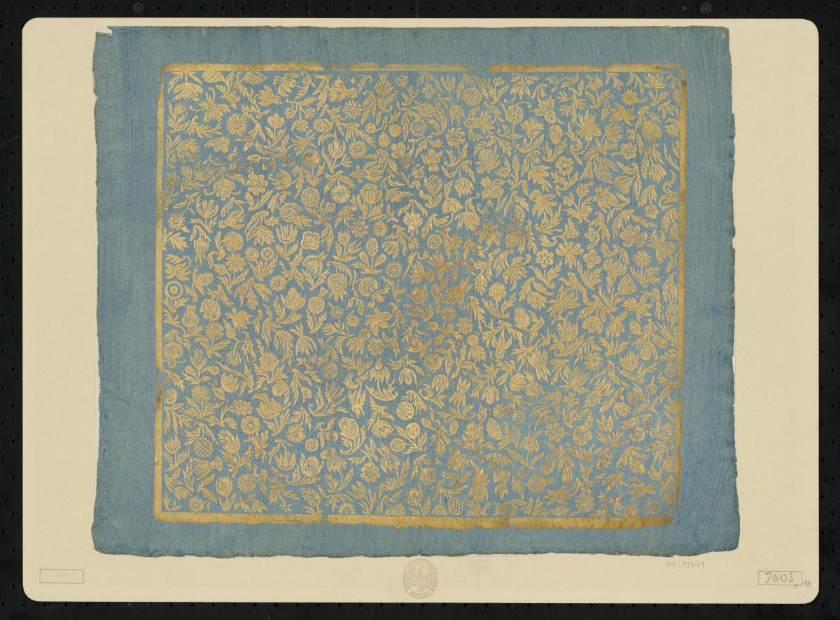 Brokatpapier (kurze Stengel mit Blüten und Früchten)