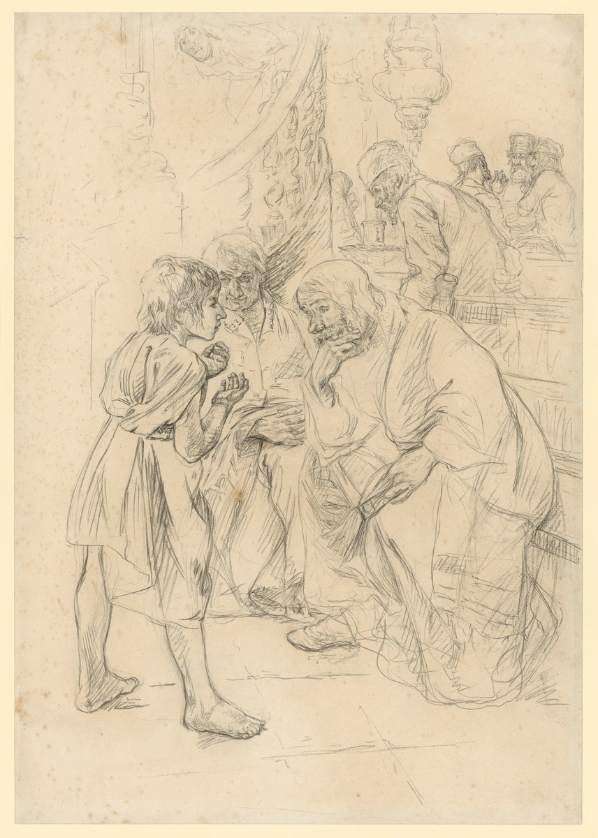 Der zwölfjährige Jesus im Tempel (Studie zum gleichnamigen Gemälde in der Hamburger Kunsthalle)