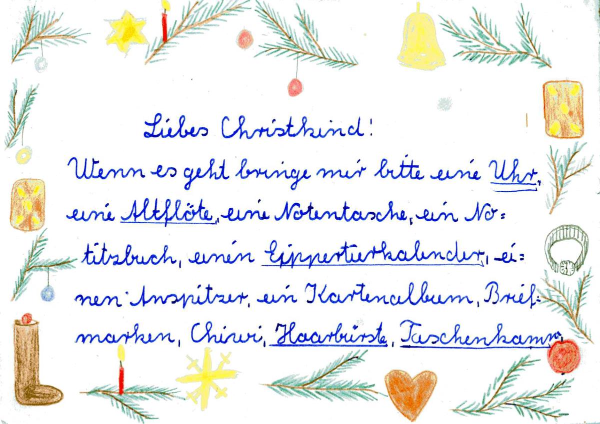 Liebes Christkind!