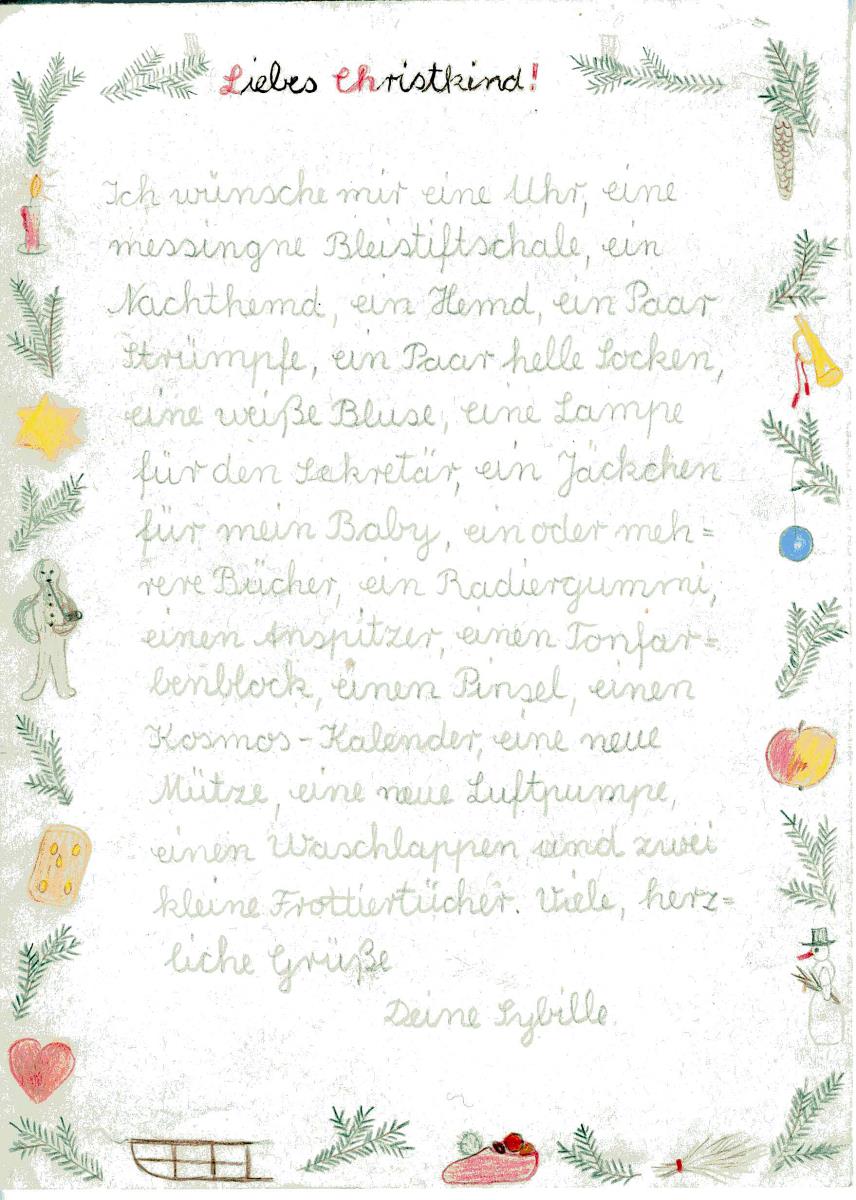 Liebes Christkind!