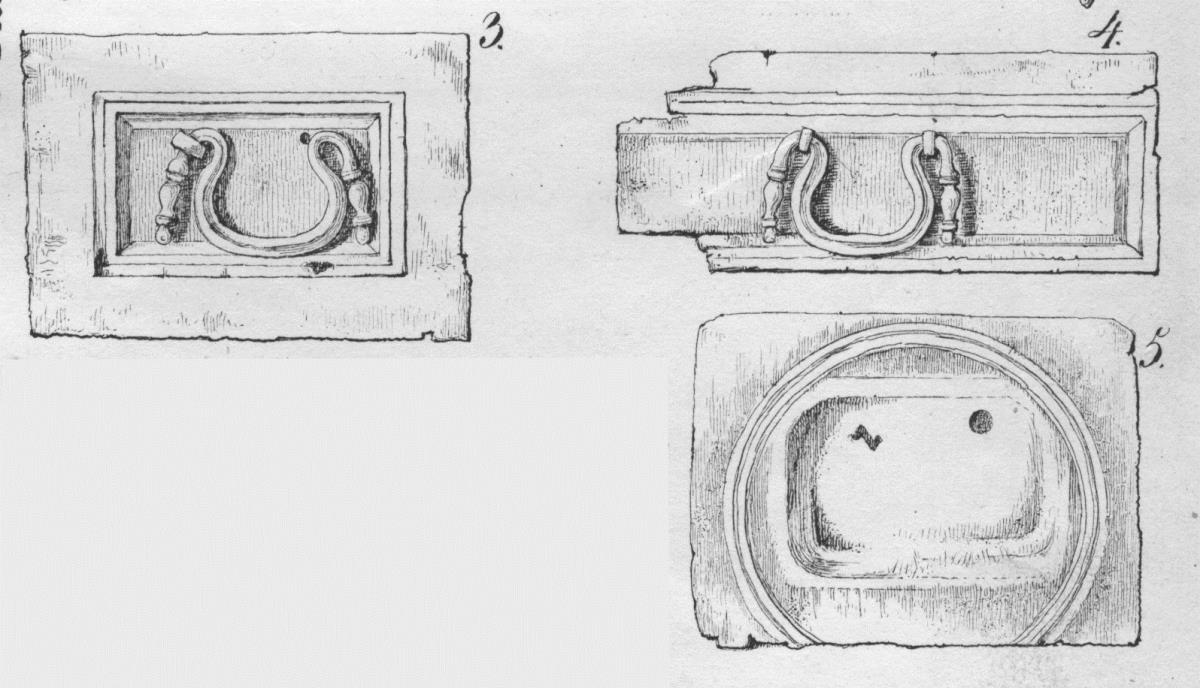Drei Vorderseiten der inneren Kästchen des Arzneikästchens Fr. 1228