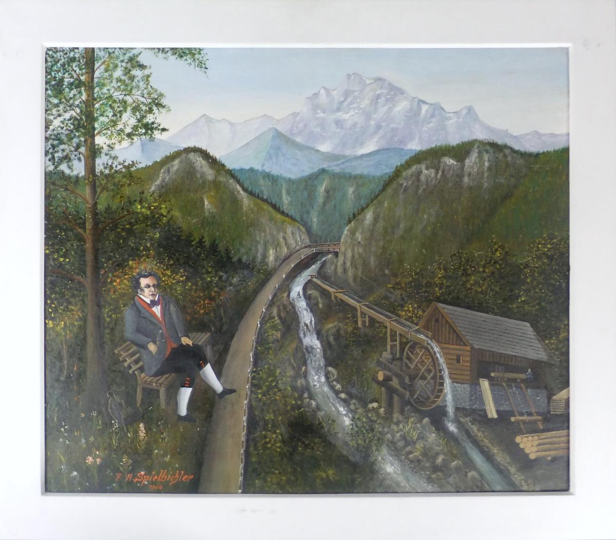 Bild auf das Lied: "Der Wanderer in der Sägemühle"