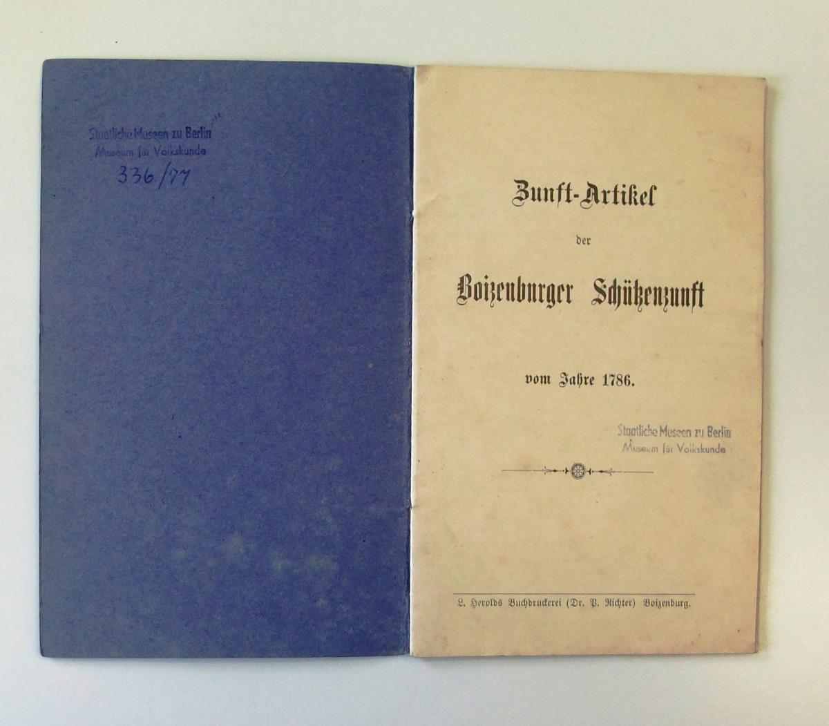 Zunft-Artikel der Boizenburger Schützenzunft