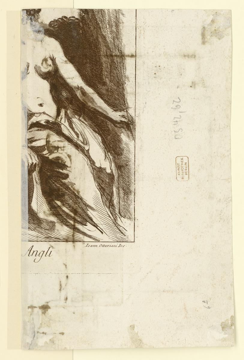 Fragment einer Radierung von Giovanni Ottaviani aus "Raccolta Di Alcuni Disegni del Barberi da Cento"