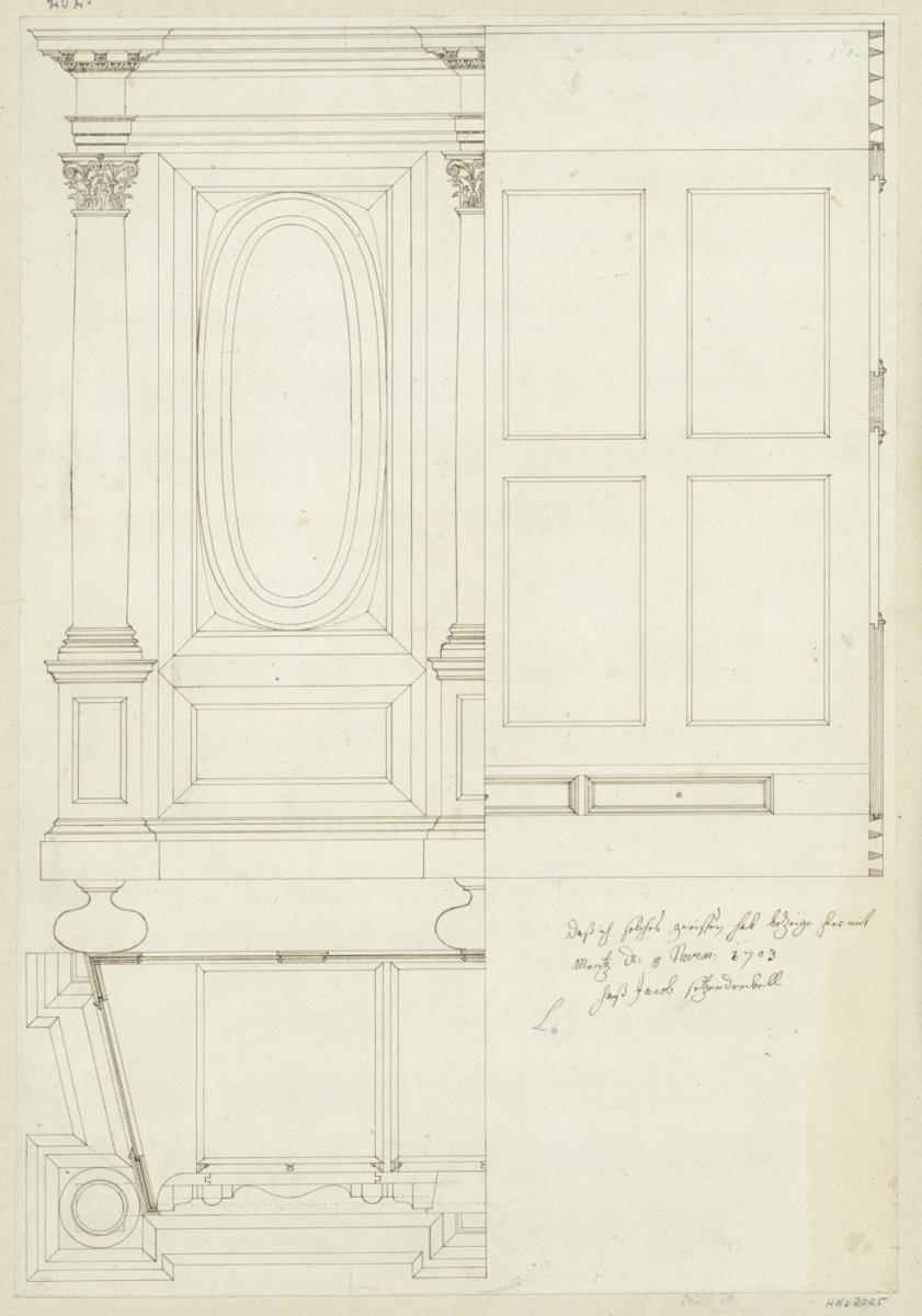 Schrank, Mainzer Tischlergesellen, Tafel Nr. 15
