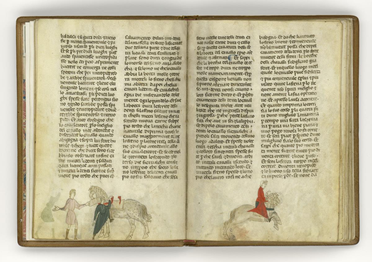 Giordano Rosso, Libro delle Mariscalcie dei cavalli. Aufsteigender Reiter in grünem Rock