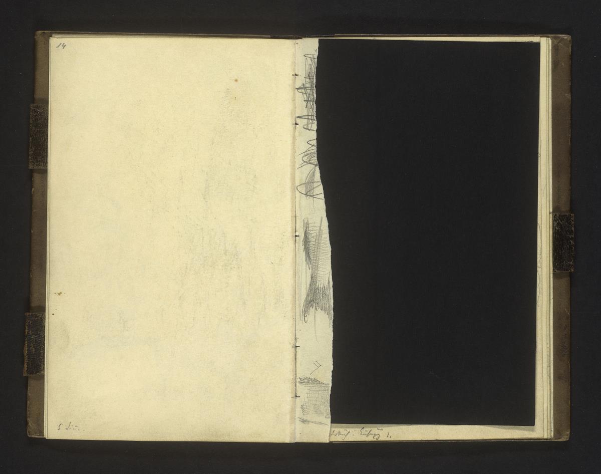 Fragment einer herausgetrennten Seite