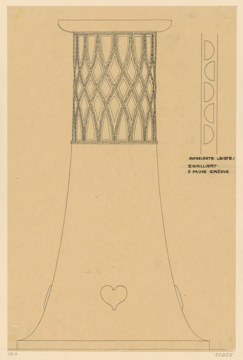 Vase, Aufriss unsd Detail